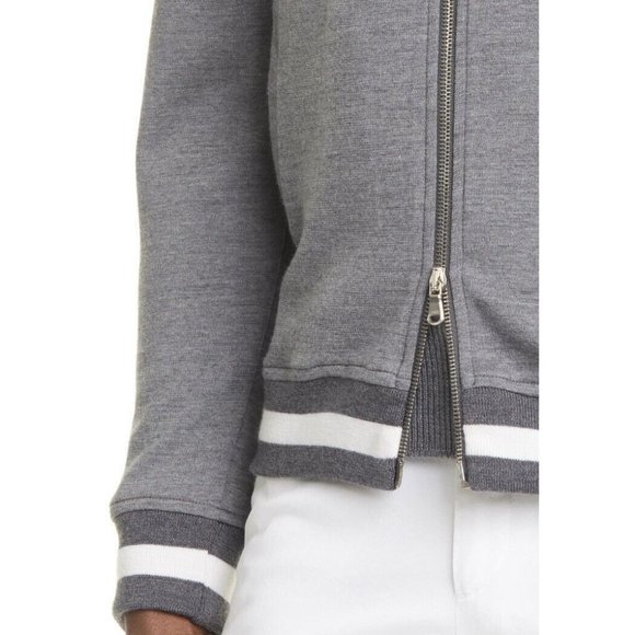 Eidos Napoli Trim Fit Heathered Wool Baseball Jacket (Slim Fit) NWT $595 (A4) - Picture 5 of 12